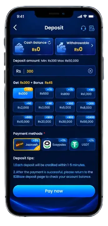 92 blaze deposit